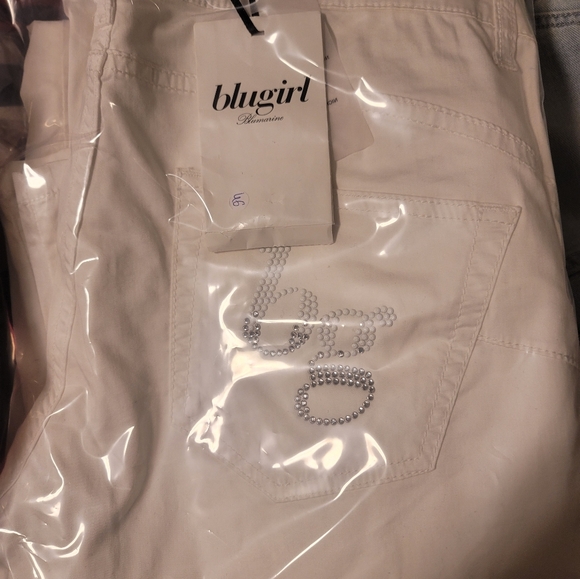 Blumarine Blugirl Authentic Italian Made Jeans White Sz 46 IT/ 10 US - Picture 5 of 6